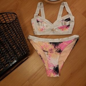 H&M Speckled Bandage Bikiny